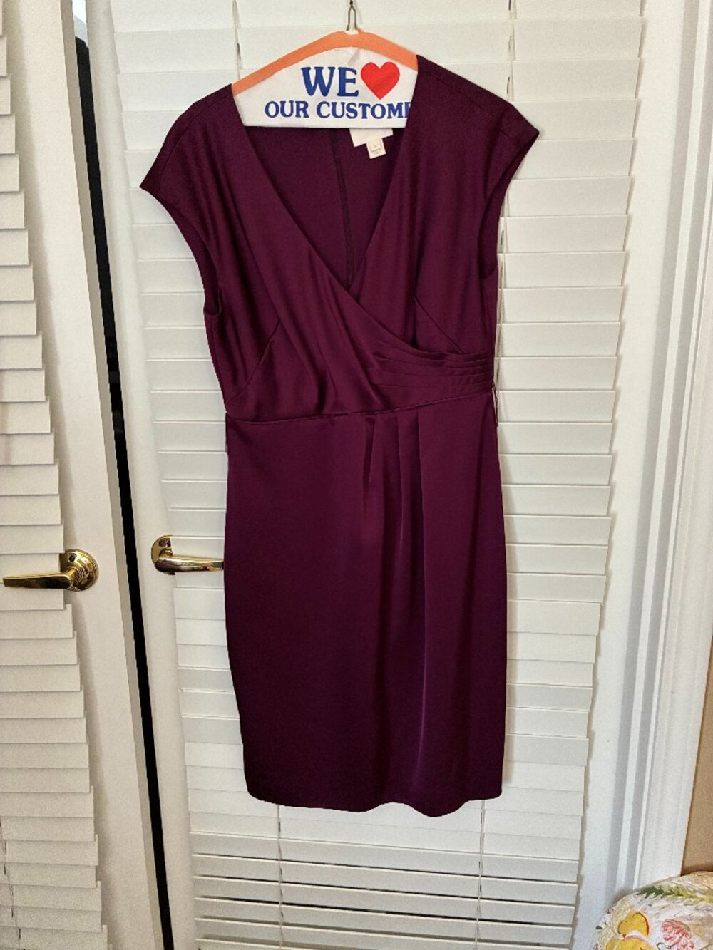 J. Crew purple silk dress